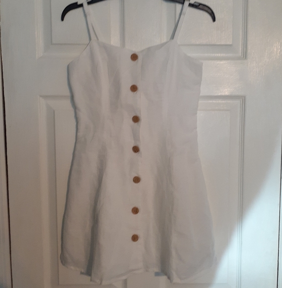 NWT Urban Outfitters White Button Down Dress - Picture 4 of 9